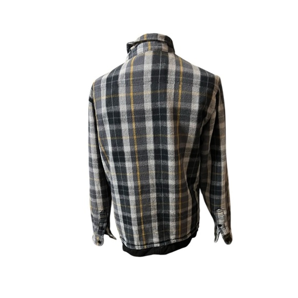 RIP CURL MEN'S  CHECKERED JACKET BUTTON UP BLACK/GRAY- Size L - Picture 4 of 4